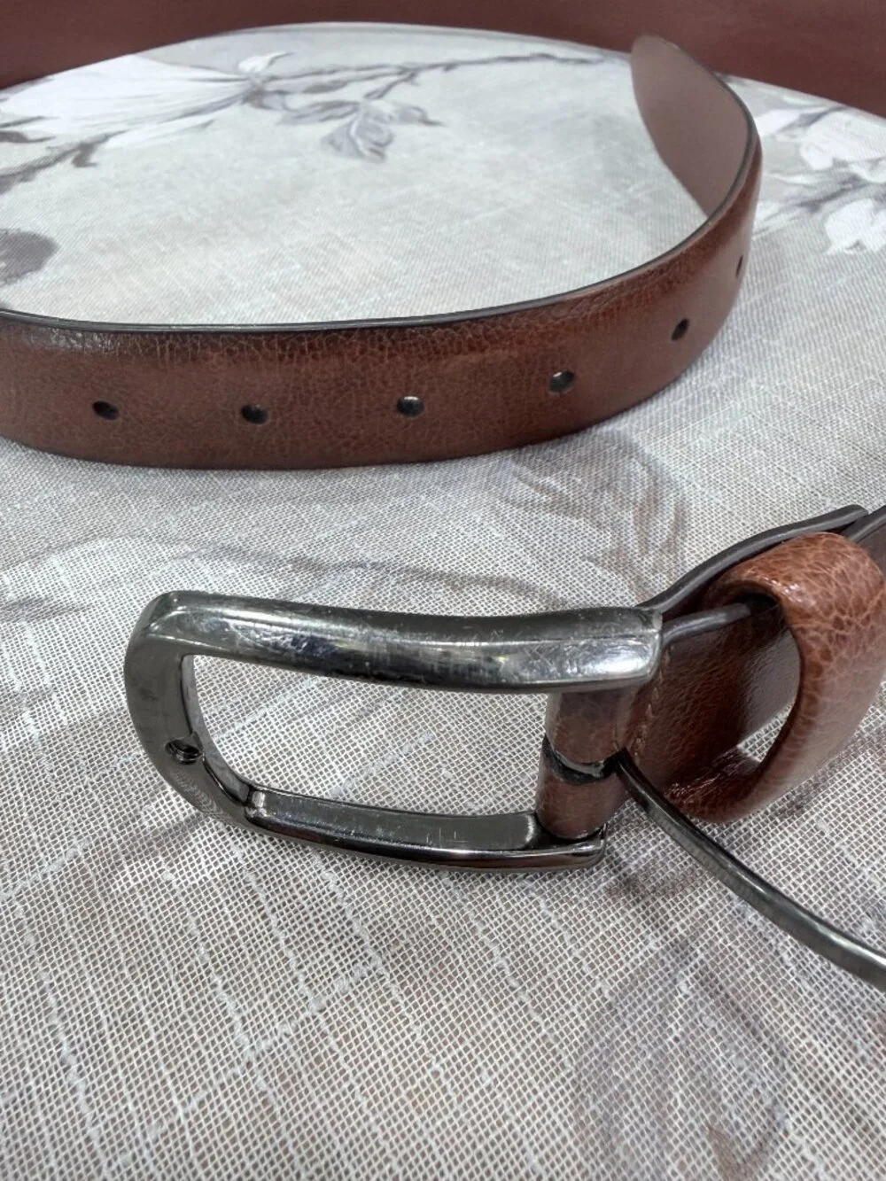 Perry Ellis Men’s Genuine Leather Belt Size 36 Brown Cognac Classic Dress Casual
